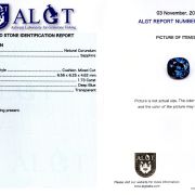 Safir 1,73 ct., certificare ALGT Antwerp