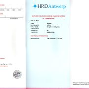 Diamant 0,09 ct., Natural Fancy brownish yellow, certificare HRD Antwerp