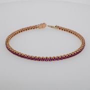 Bratara din aur roz 18k cu rubine