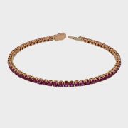Bratara din aur roz 18k cu rubine