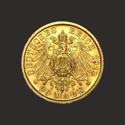 Moneda Aur Marci Germane Wilhelm II Bust – Spate P